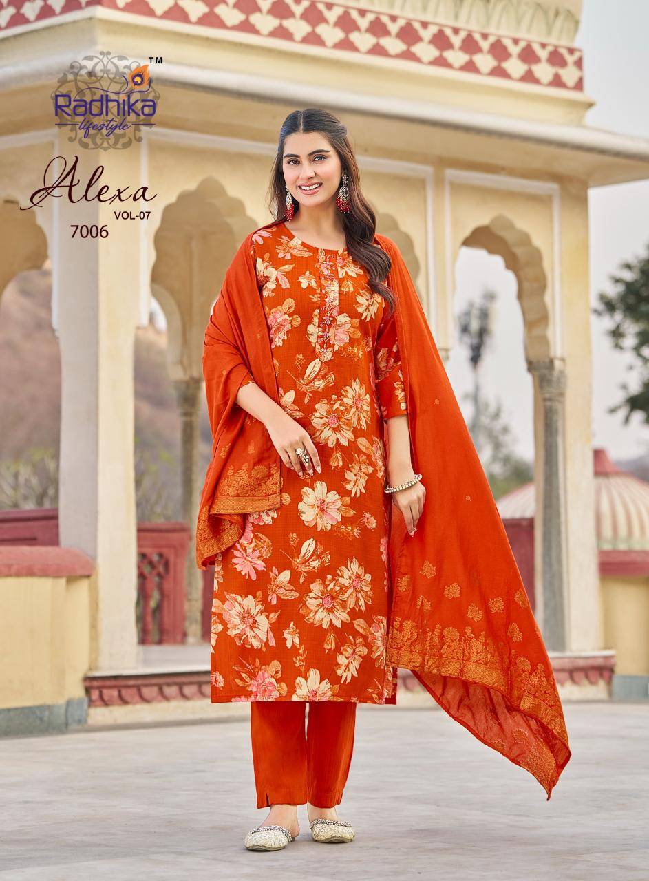 Radhika lifestyle alexa vol-7 Affordable Kurtis in Ahmedabad